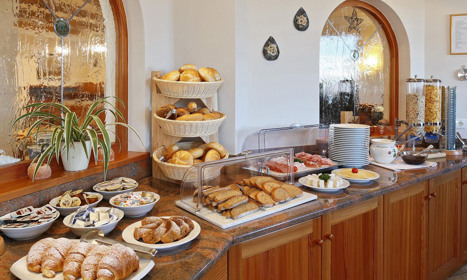 Breakfast buffet with regional produce